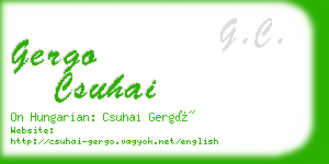 gergo csuhai business card